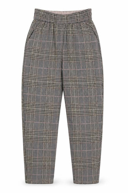 Primarl Womens Beige Check Polyester Trousers  Size 4 L25 in Regular