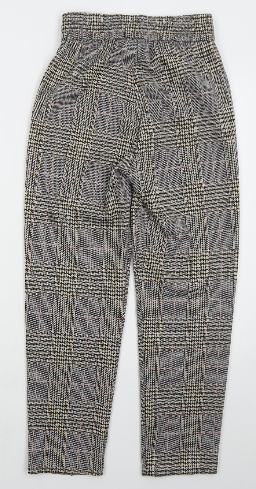 Primarl Womens Beige Check Polyester Trousers  Size 4 L25 in Regular