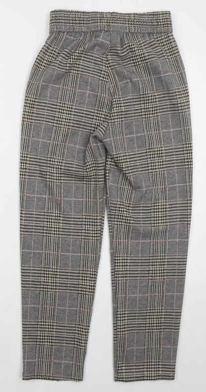 Primarl Womens Beige Check Polyester Trousers  Size 4 L25 in Regular