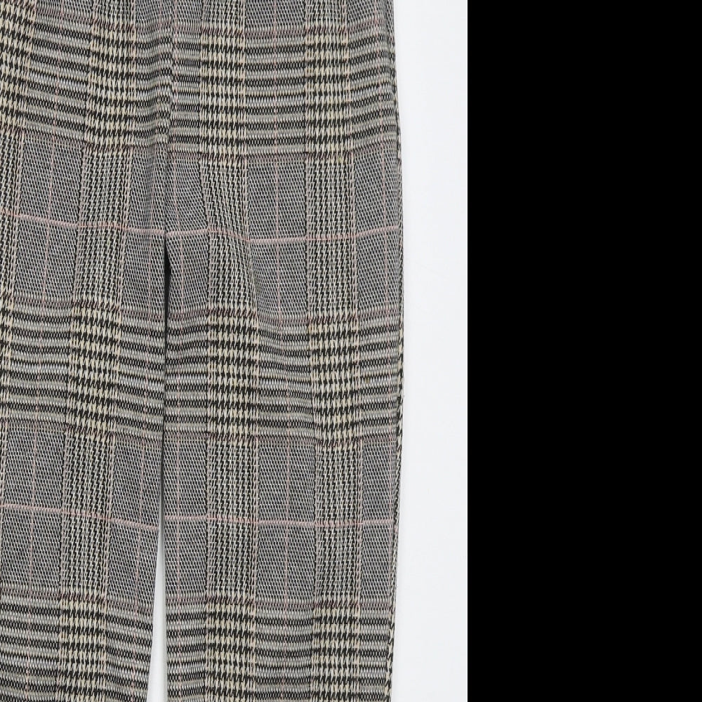 Primarl Womens Beige Check Polyester Trousers  Size 4 L25 in Regular