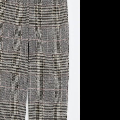 Primarl Womens Beige Check Polyester Trousers  Size 4 L25 in Regular