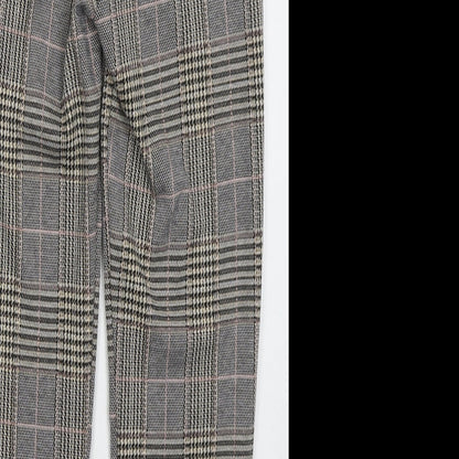 Primarl Womens Beige Check Polyester Trousers  Size 4 L25 in Regular