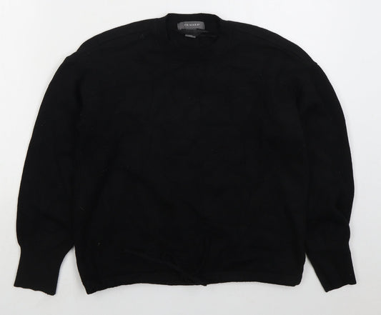 Primark Womens Black Crew Neck  Viscose Pullover Jumper Size 12