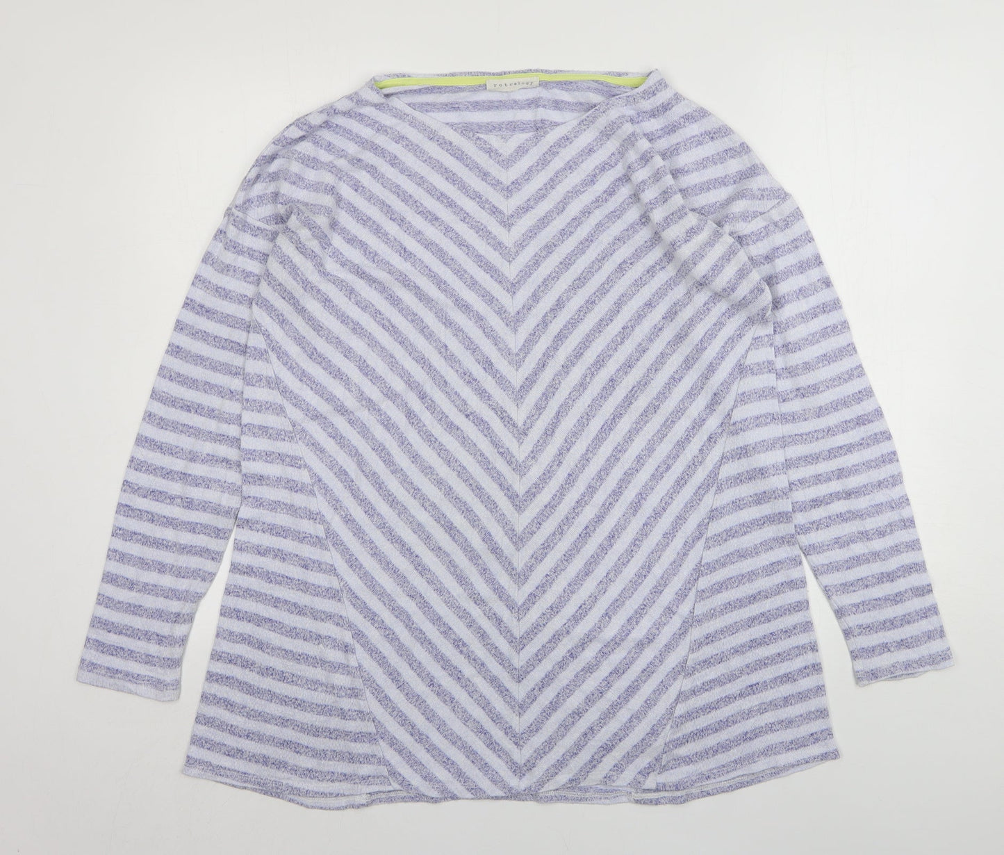 Womens UK Size L Retrology Blue Pullover Jumper