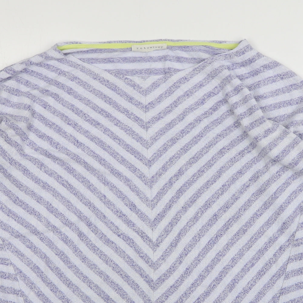 Womens UK Size L Retrology Blue Pullover Jumper