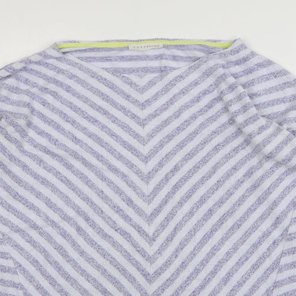 Womens UK Size L Retrology Blue Pullover Jumper