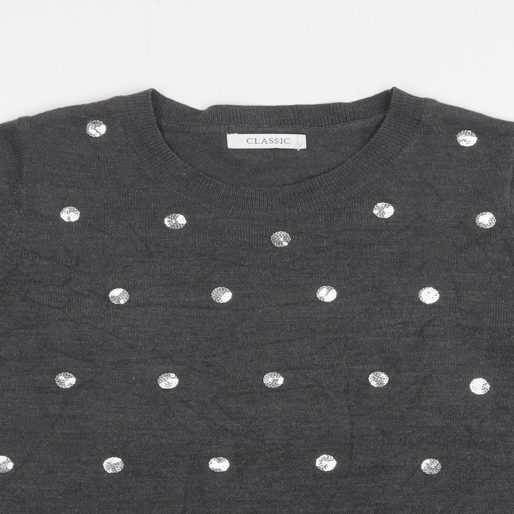 Womens UK Size 12 Marks and Spencer Grey Pullover Jumper