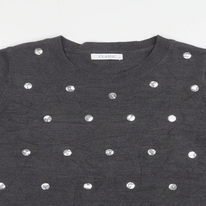 Womens UK Size 12 Marks and Spencer Grey Pullover Jumper