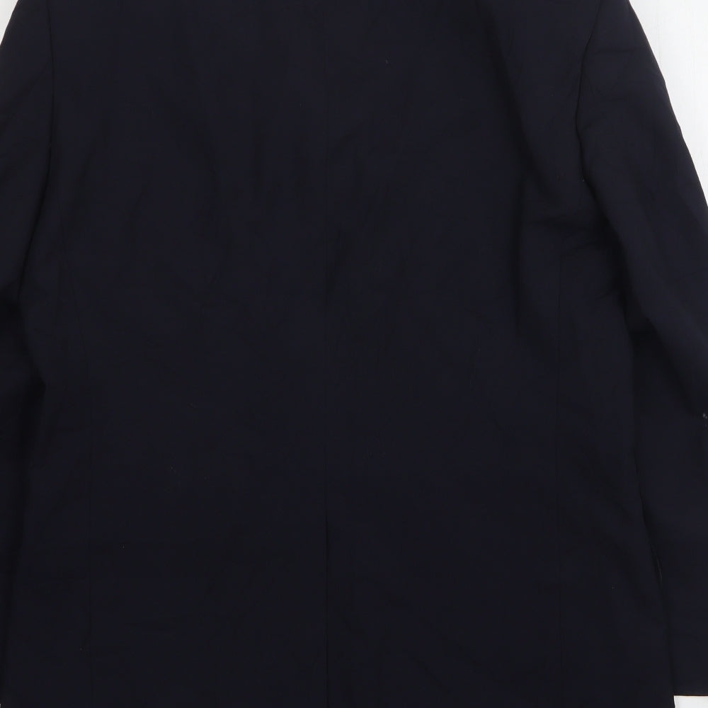 Mens UK Size 38 Charlton Grey Regular Blue Suit Jacket