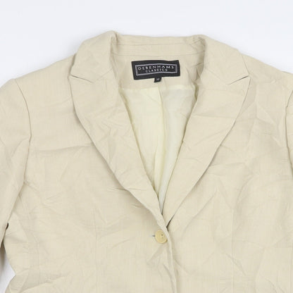 Debenhams Womens Beige  Polyester Jacket Suit Jacket Size 12