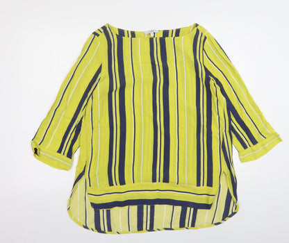Womens UK Size 14 NEXT Yellow Basic Blouse