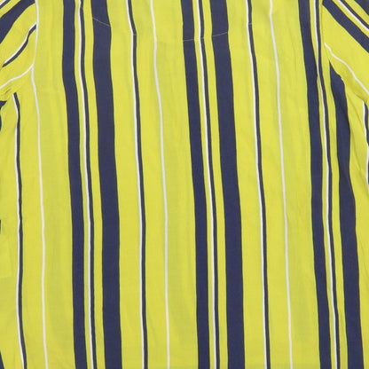 Womens UK Size 14 NEXT Yellow Basic Blouse