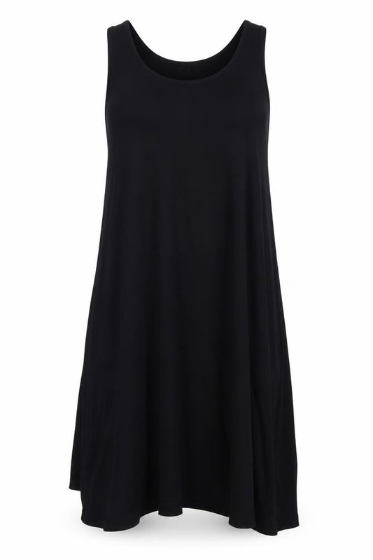 Kilian Kernes Senses Womens Black  Viscose Tank Dress  Size L  Round Neck
