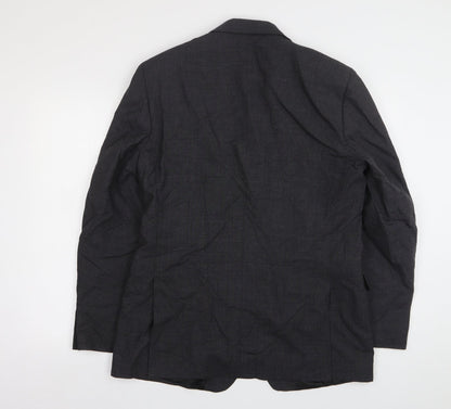 Vivaldi Mens Grey  Wool Jacket Suit Jacket Size 40