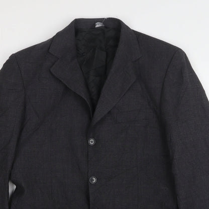 Vivaldi Mens Grey  Wool Jacket Suit Jacket Size 40