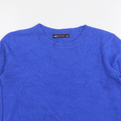 Womens UK Size 8 Marks and Spencer Blue Pullover Jumper