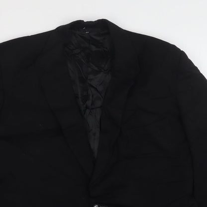 Essay Mens Black  Polyester Jacket Suit Jacket Size 40