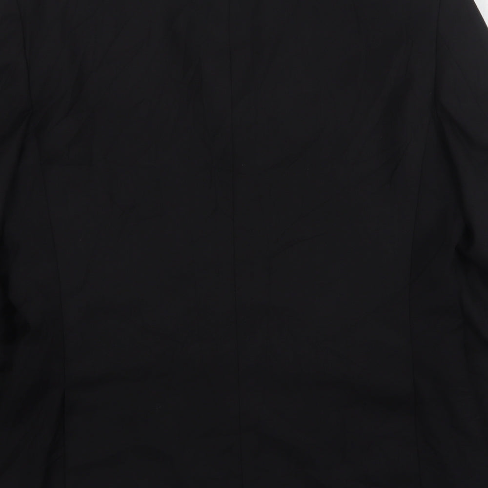 George Mens Black  Polyester Jacket Suit Jacket Size 38