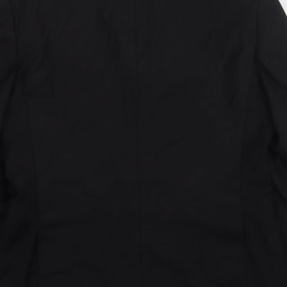 George Mens Black  Polyester Jacket Suit Jacket Size 38