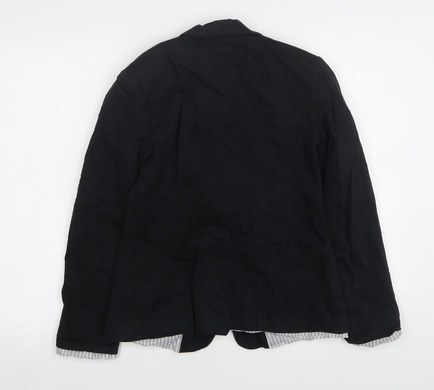 New Look Womens Black  Cotton Jacket Blazer Size 10