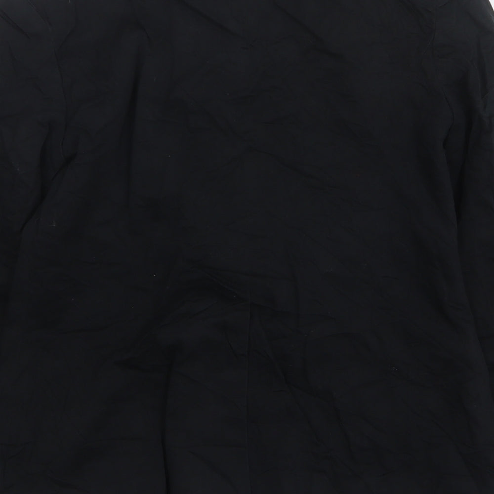 New Look Womens Black  Cotton Jacket Blazer Size 10