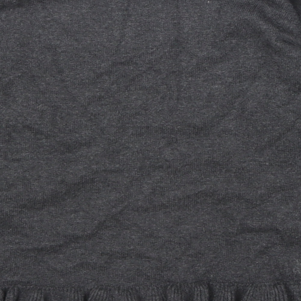 F&F Girls Grey Round Neck  Cotton Pullover Jumper Size 6-7 Years
