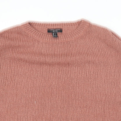 Womens UK Size L New Look Pink Pullover Jumper