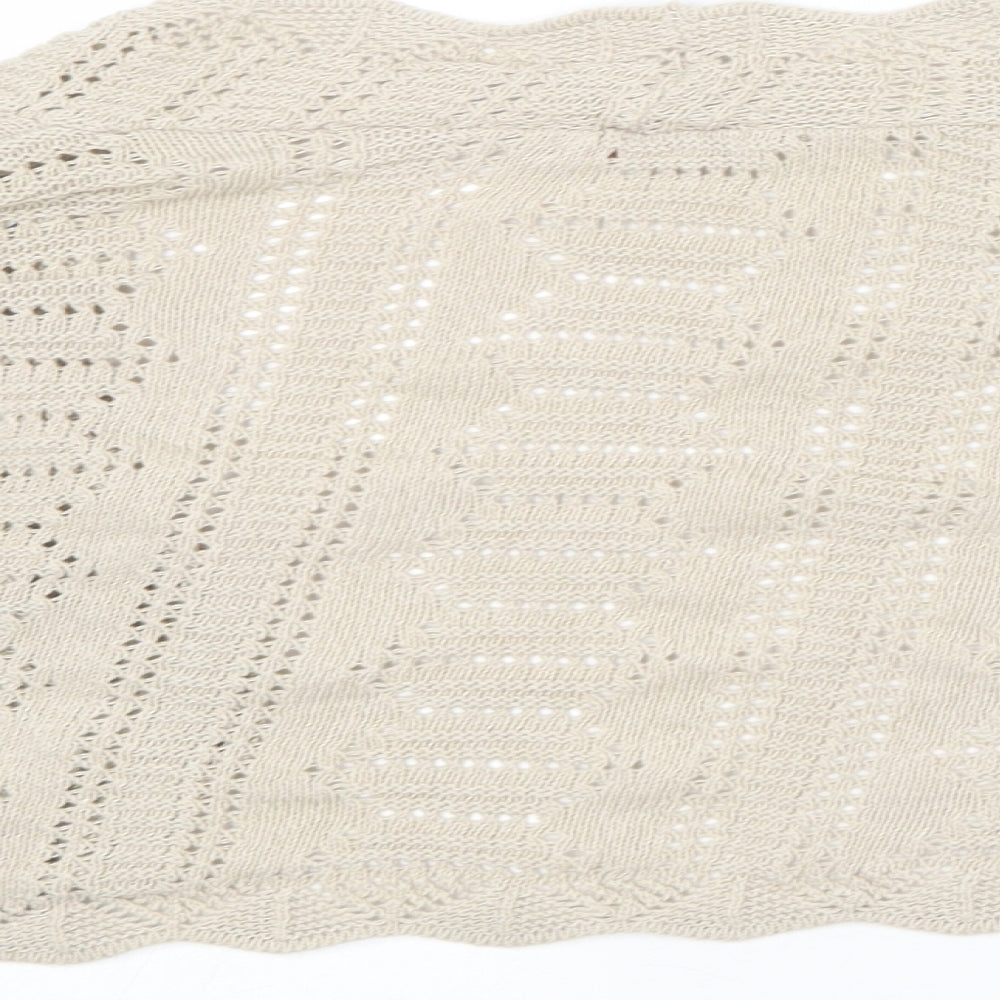 In Front Clothing Womens Beige V-Neck  Cotton Cardigan Jumper Size S