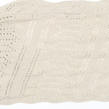 In Front Clothing Womens Beige V-Neck  Cotton Cardigan Jumper Size S