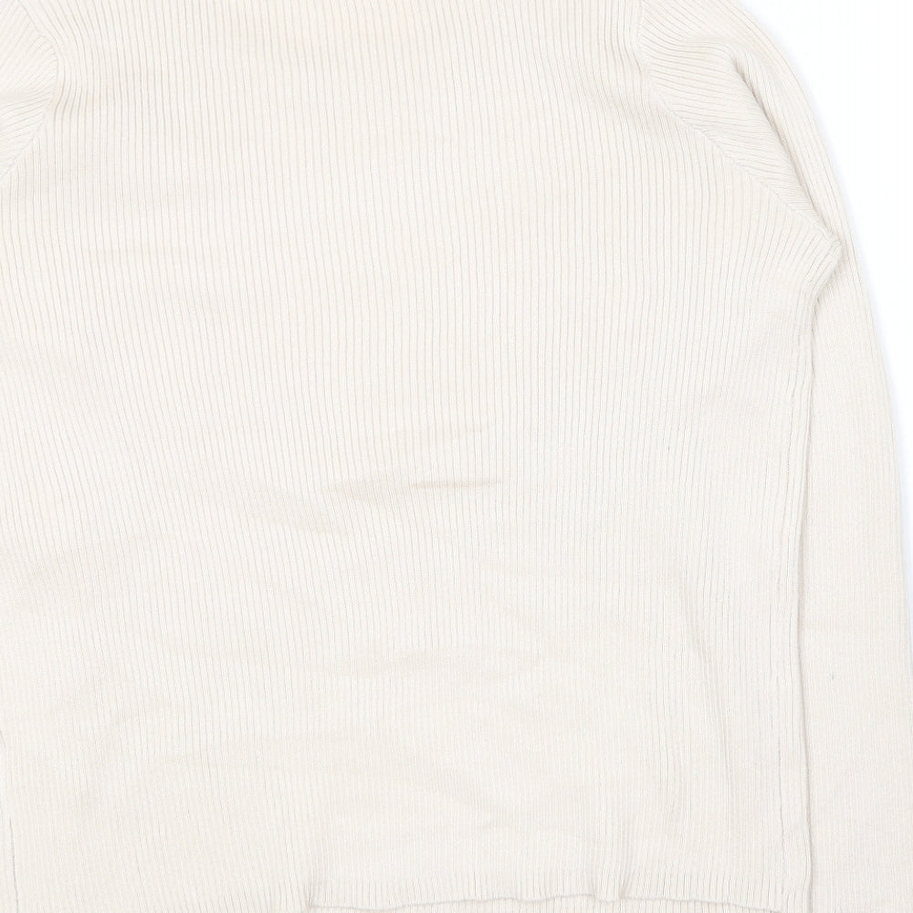 Primark Womens Beige Round Neck  Viscose Pullover Jumper Size 18