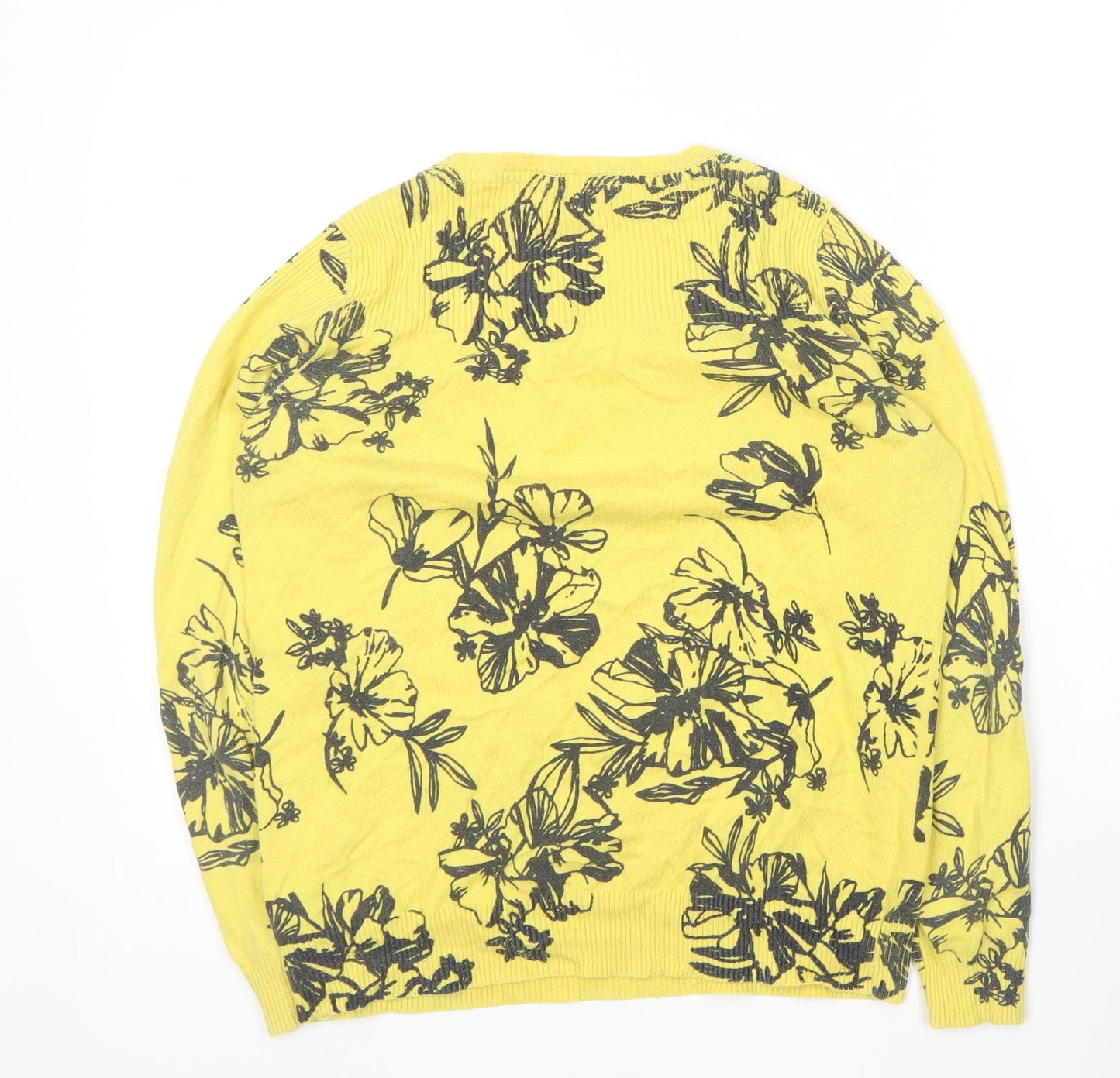 Womens UK Size 12 Pep&Co Yellow Pullover Jumper