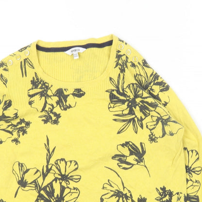 Womens UK Size 12 Pep&Co Yellow Pullover Jumper