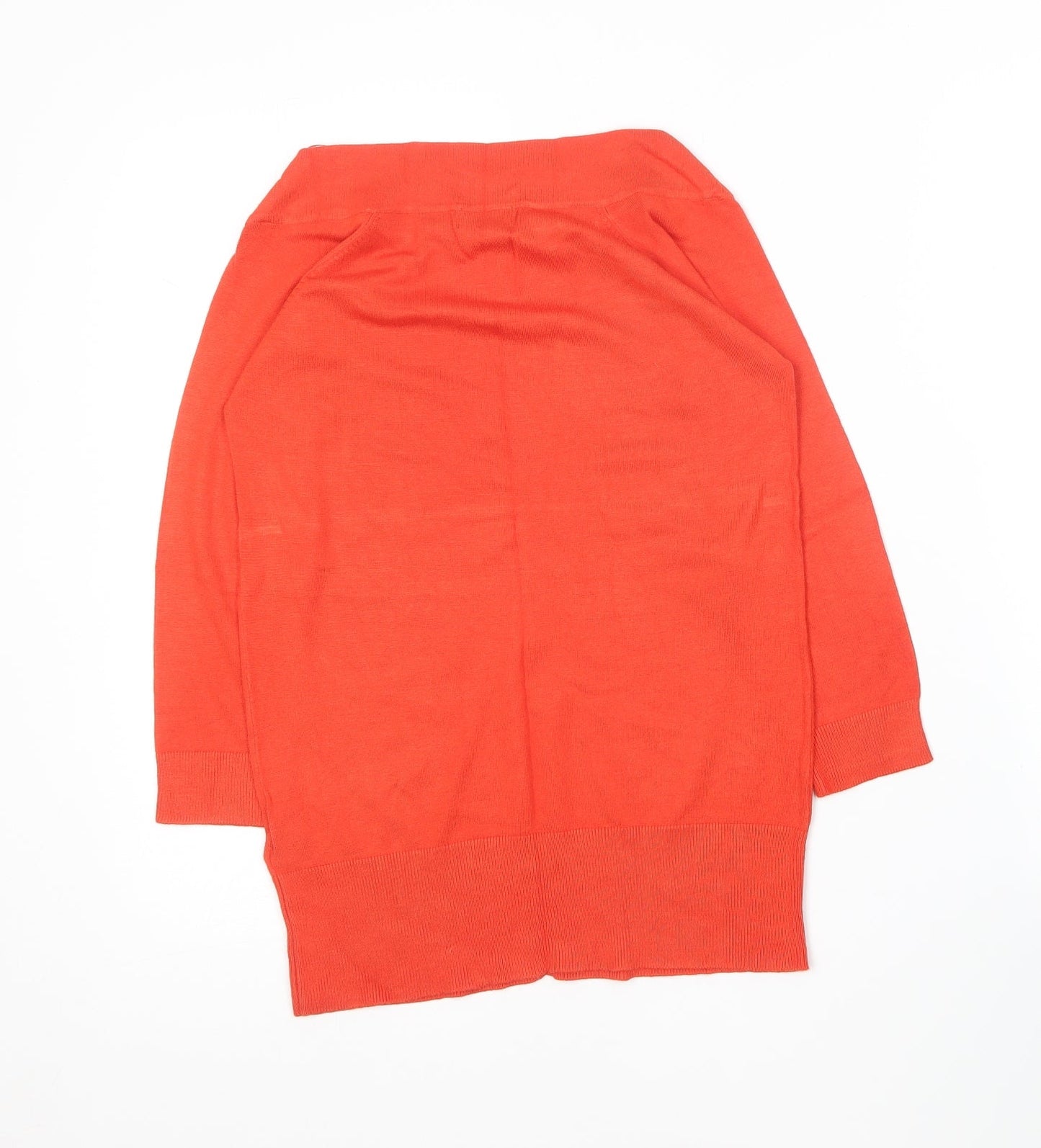 F&F Womens Red Boat Neck  Viscose Pullover Jumper Size 8