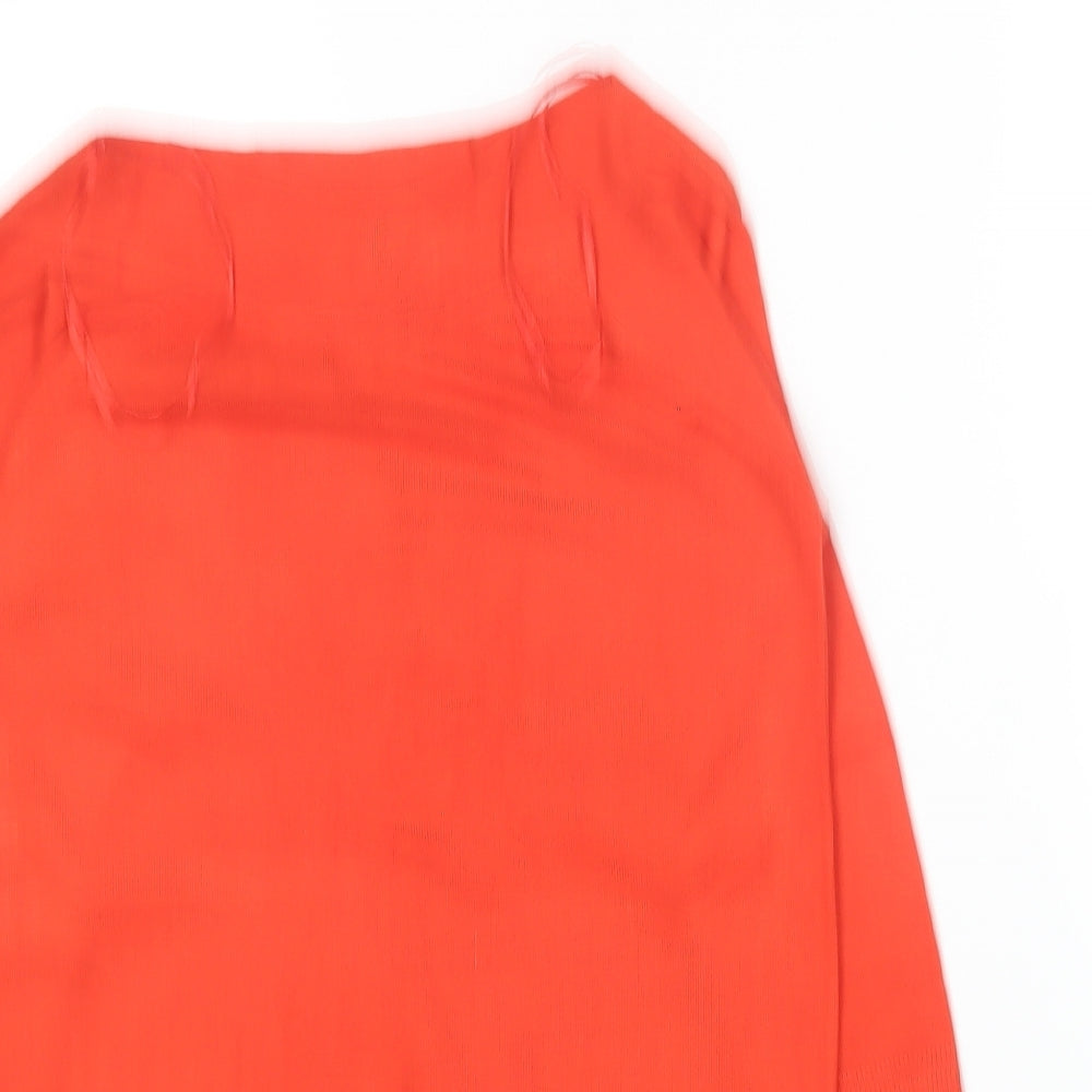 F&F Womens Red Boat Neck  Viscose Pullover Jumper Size 8