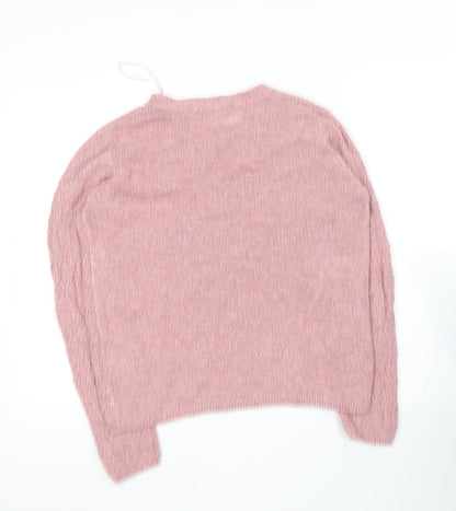 Womens UK Size 10 Isle Essentials Pink Pullover Jumper