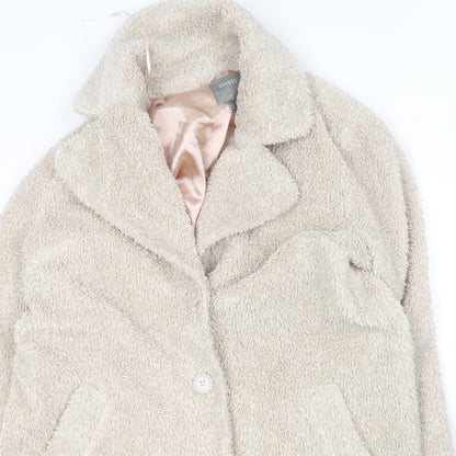 Oasis Womens Beige   Overcoat Coat Size M