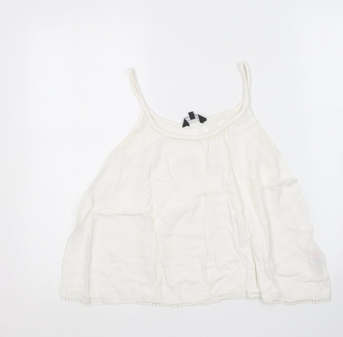 Womens UK Size 10 New Look White Camisole T-Shirt