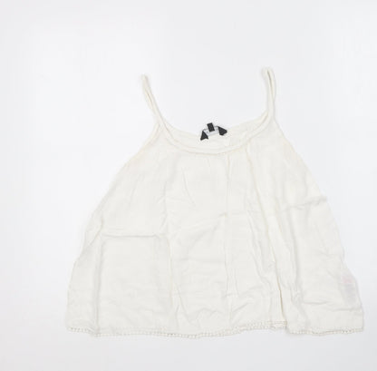 Womens UK Size 10 New Look White Camisole T-Shirt