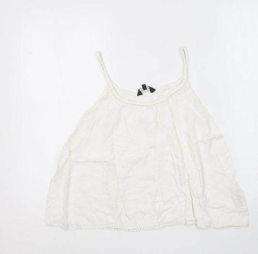 Womens UK Size 10 New Look White Camisole T-Shirt