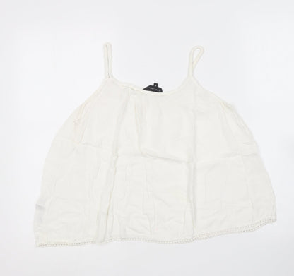 Womens UK Size 10 New Look White Camisole T-Shirt