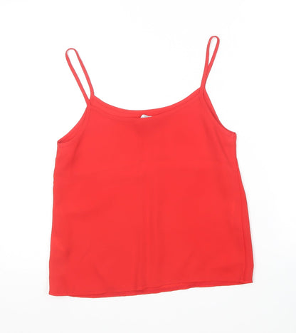Womens UK Size 8 New Look Red Camisole T-Shirt