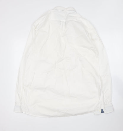 Mens UK Size XL Mo casual White  Button-Up Long Sleeve Casual Shirt