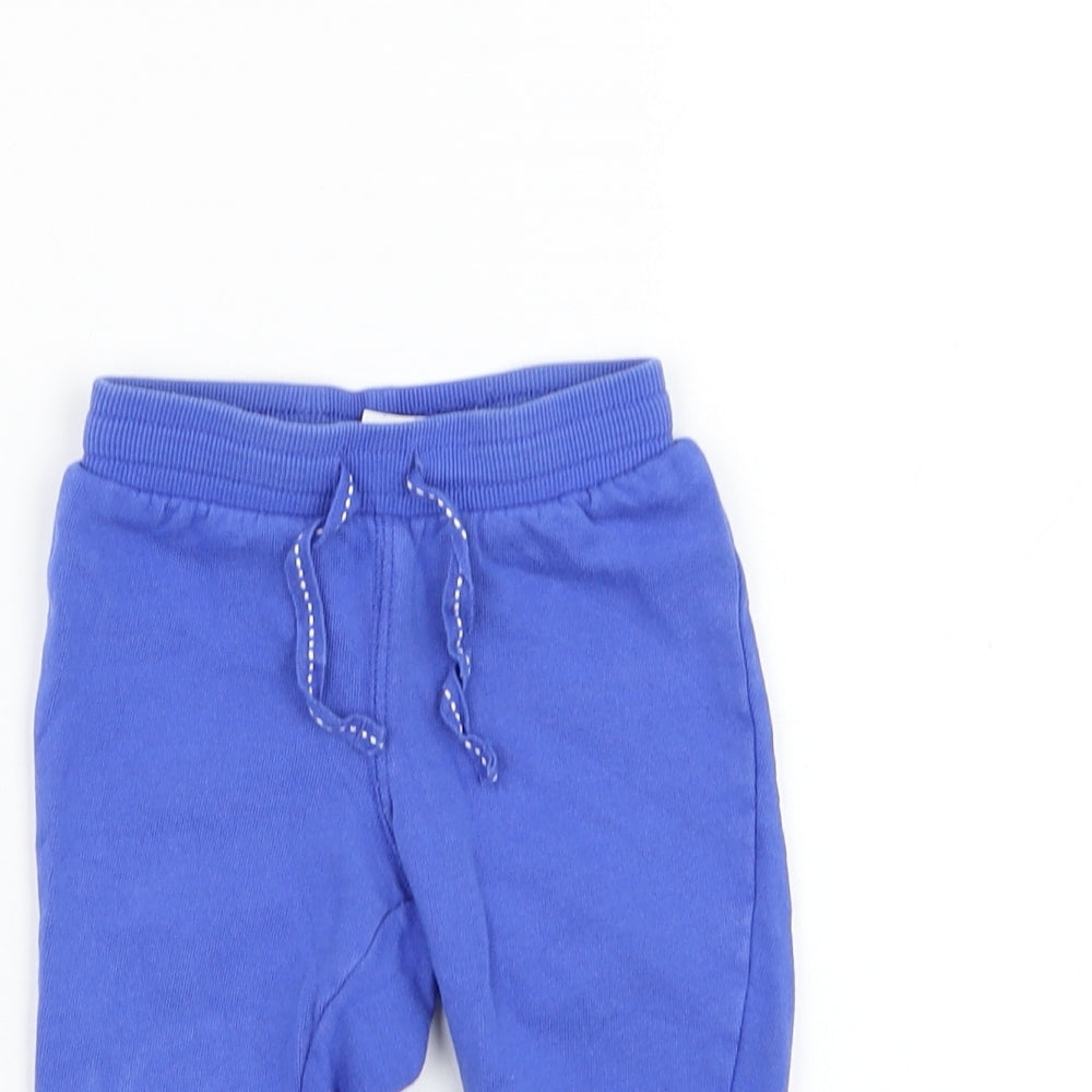 H&M Boys Blue  Cotton Jogger Trousers Size 3-6 Months  Pullover