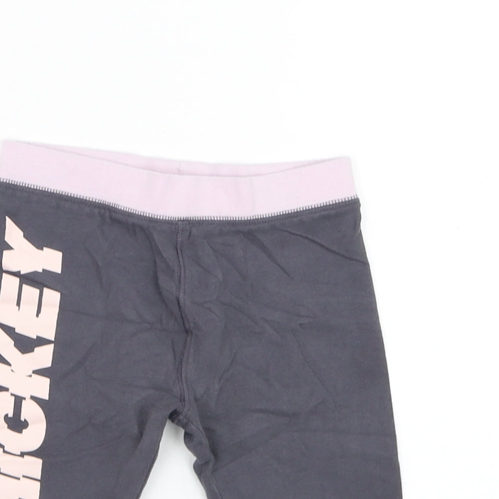 NEXT Girls Grey  Cotton Biker Shorts Size 5 Years  Regular  - Mickey Mouse