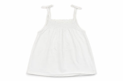 NEXT Girls White  Cotton Basic Tank Size 4-5 Years Round Neck Pullover