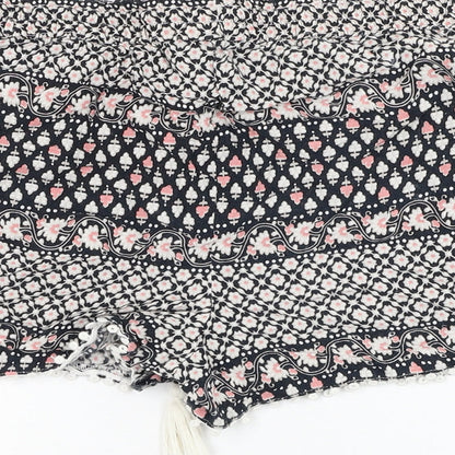 Atmosphere Womens Black Floral Viscose Hot Pants Shorts Size 10 L3 in Regular Drawstring
