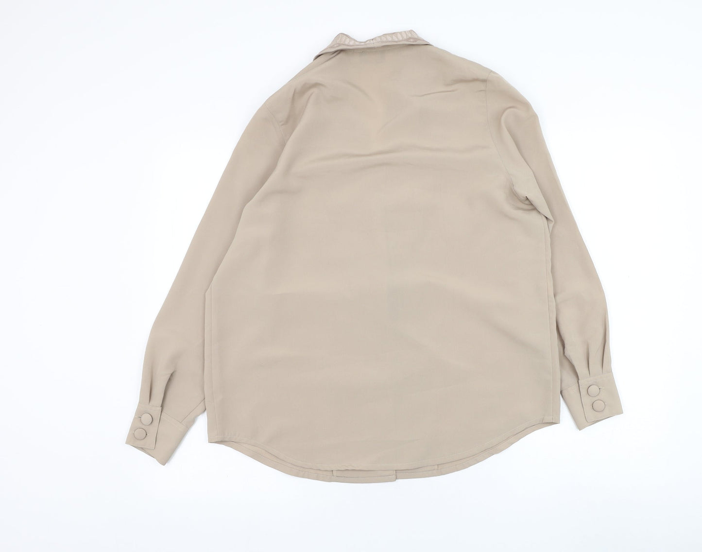 Womens UK Size 12 Heather Valley Brown Basic Blouse