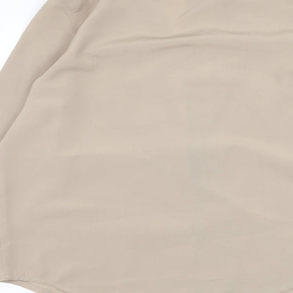 Womens UK Size 12 Heather Valley Brown Basic Blouse