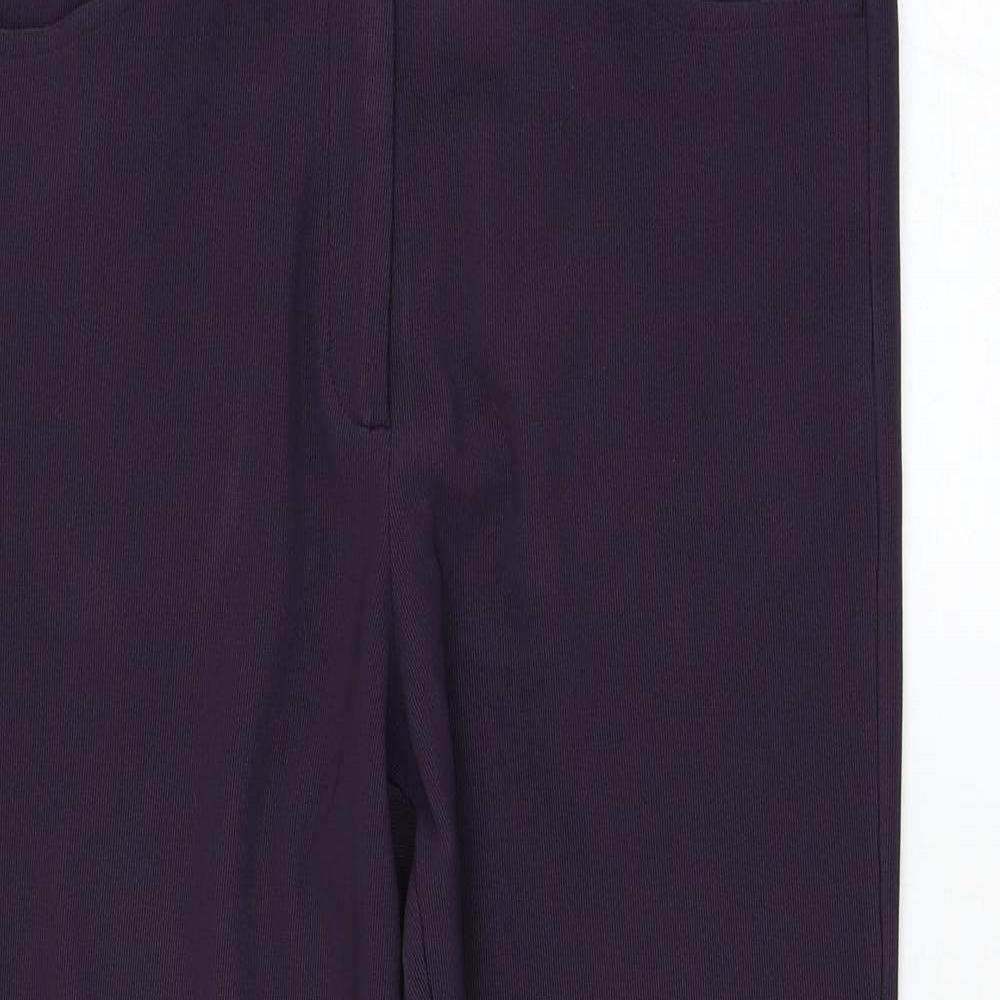 Womens UK Size 12 Casual Comfort Regular Fit  Purple Trousers