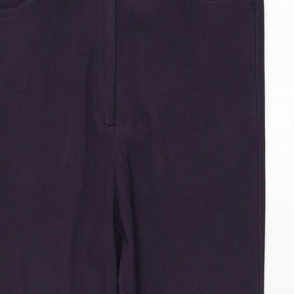 Womens UK Size 12 Casual Comfort Regular Fit  Purple Trousers